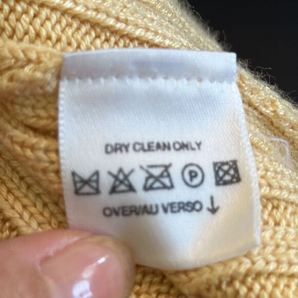 Vintage 80s Liz Claiborne Collection gold ribbed rayon short sleeve sweater - Picture 8 of 8